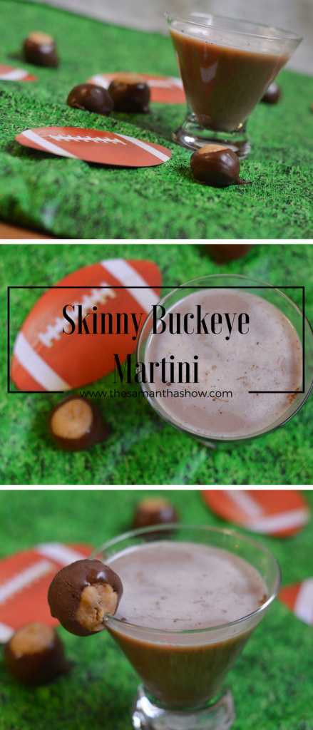 Looking to switch it up for game day? This Skinny Buckeye Martini will have all of your friends wishing they could be as cool as Ohio State fans ;) 