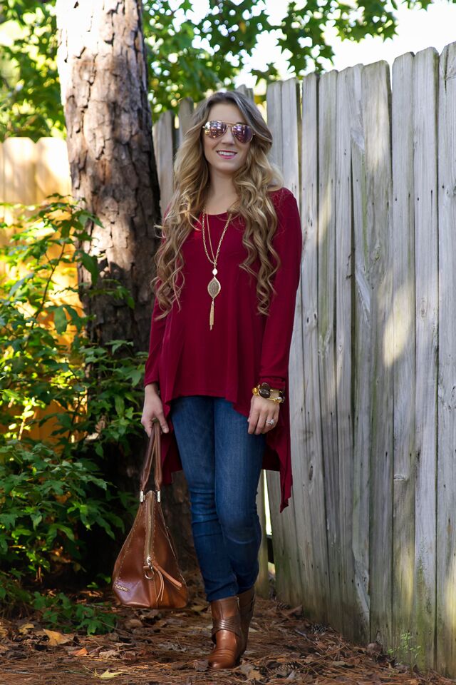 Casual fall look.