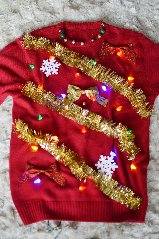 How to Make a Glam Ugly Christmas Sweater