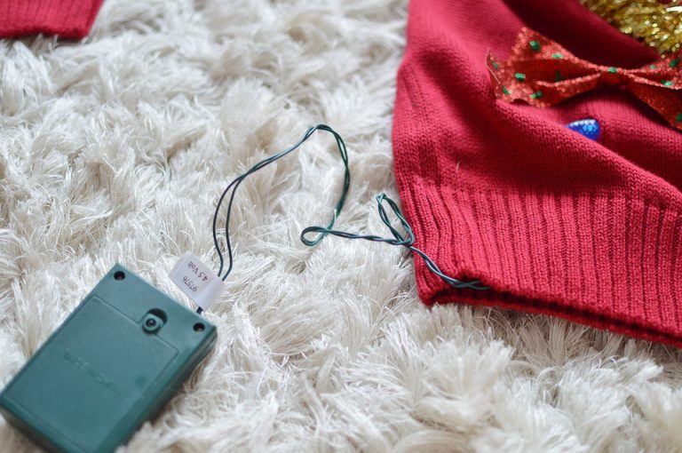 DIY Light Up Ugly Christmas Sweater The Samantha Show A Cleveland Life + Style Blog