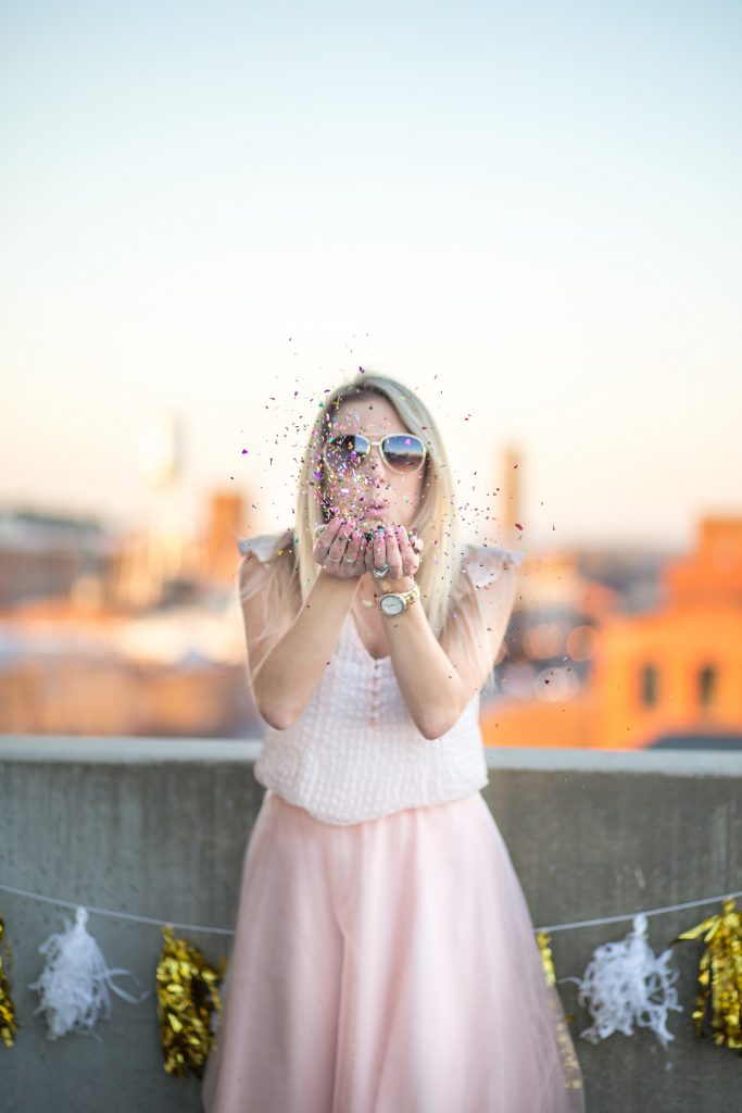 Valentine's Day Photoshoot with confetti. 