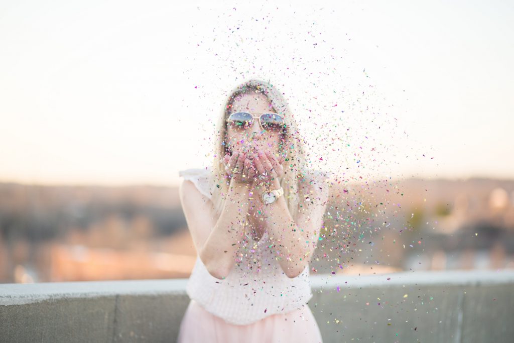 Valentine's Day Photoshoot with confetti. 