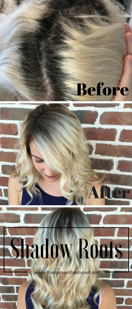 Looking for the perfect hairstyle to transition from summer to fall? Shadow roots are the perfect way to add some darker color to your blonde and give you perfect fall locks. 