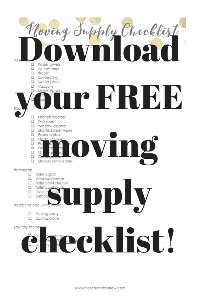 Cleaning tips when moving + FREE supply checklist printable