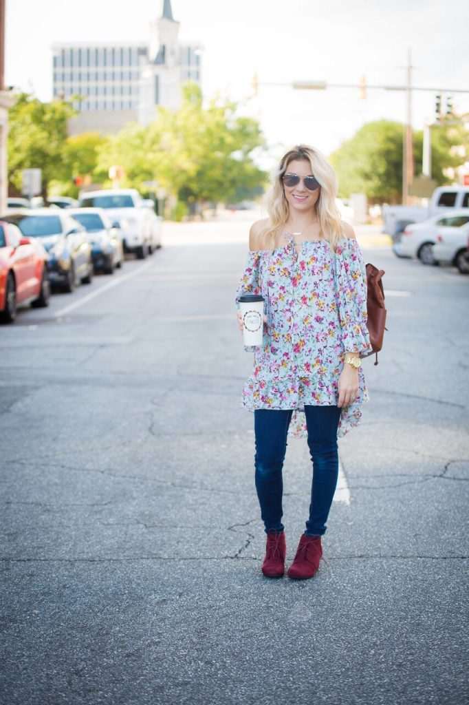 Fall florals are all the rage right now. Life and style blogger, The Samantha Show is sharing a few different ways to work them into your fall wardrobe.