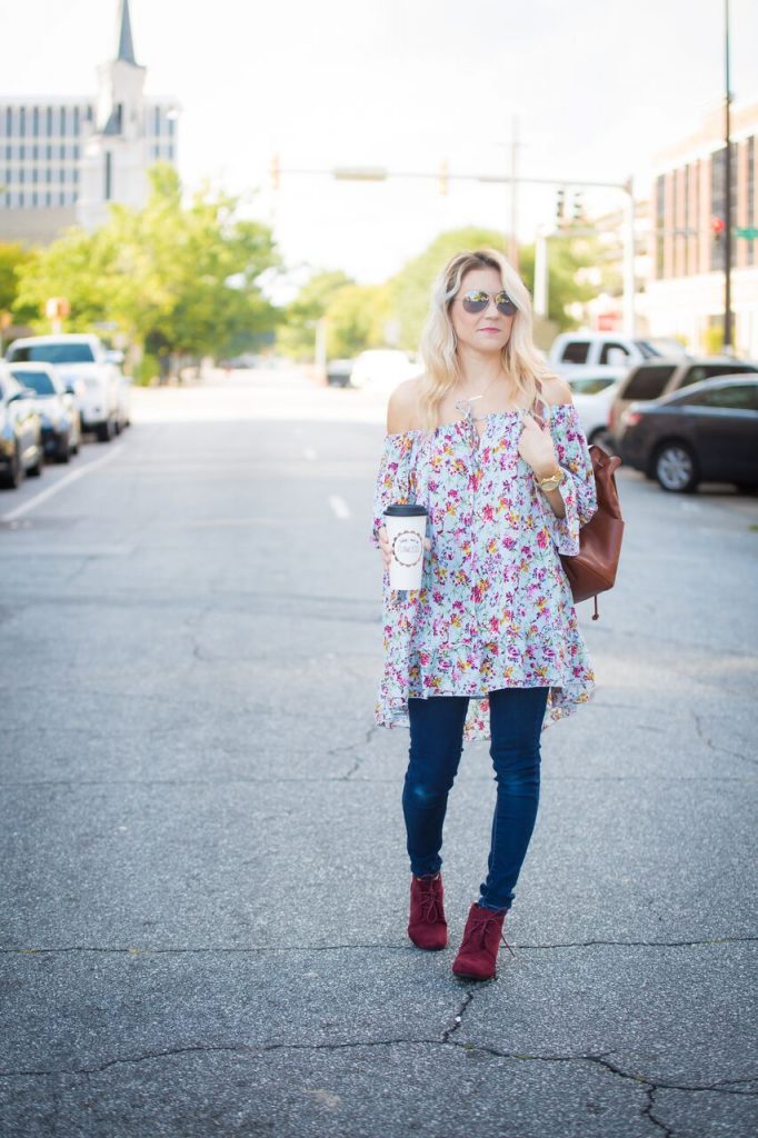 Fall florals are all the rage right now and I'm sharing a few different ways to work them into your fall wardrobe. They're not just for spring anymore! 