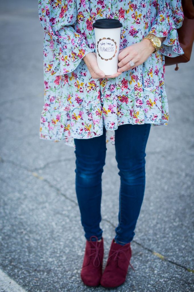 Fall florals are all the rage right now and I'm sharing a few different ways to work them into your fall wardrobe. They're not just for spring anymore! 