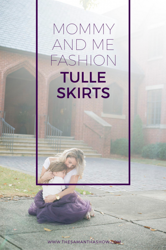 Matching mommy and me outfits: this post features mommy and me tulle skirts. Perfect for a special occasion or those family photos you've been putting off!