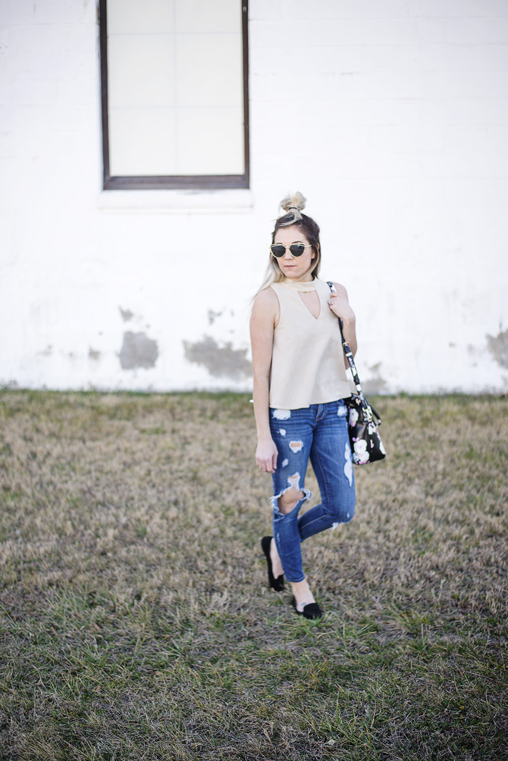 Blush, nude, and black for spring. 
