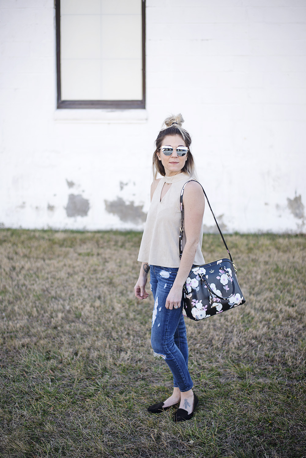 Blush, nude, and black for spring. 