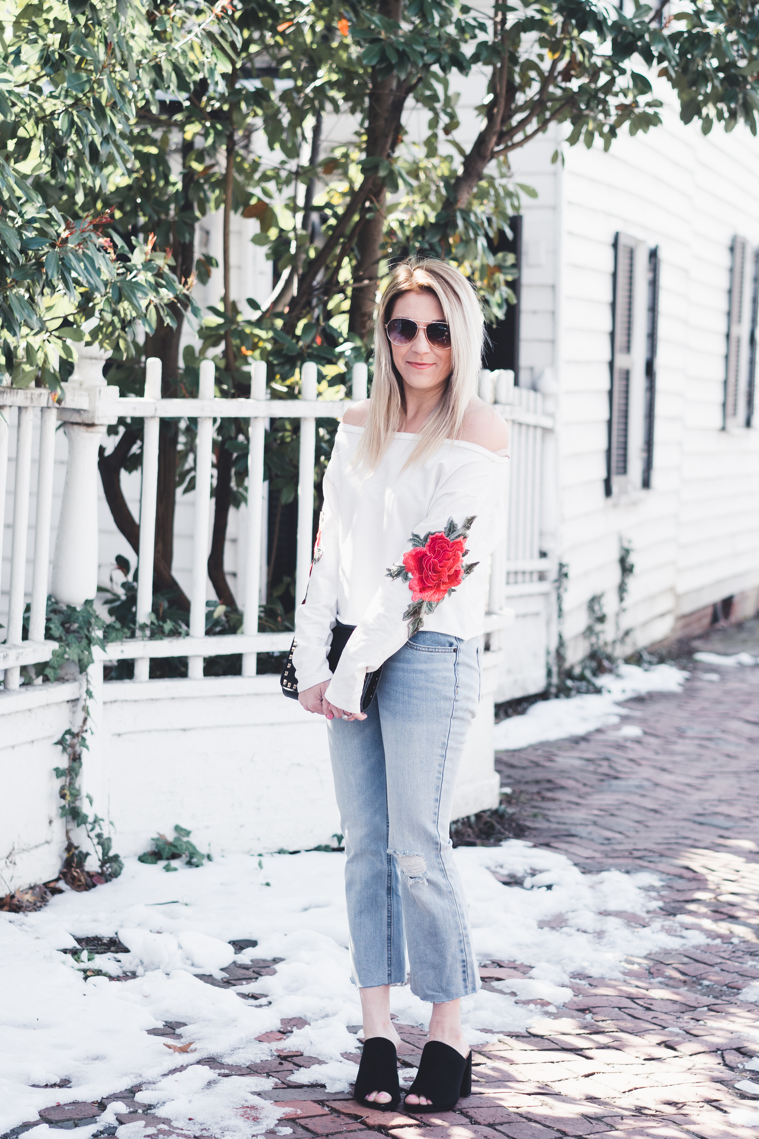 How to wear cropped flare jeans for spring