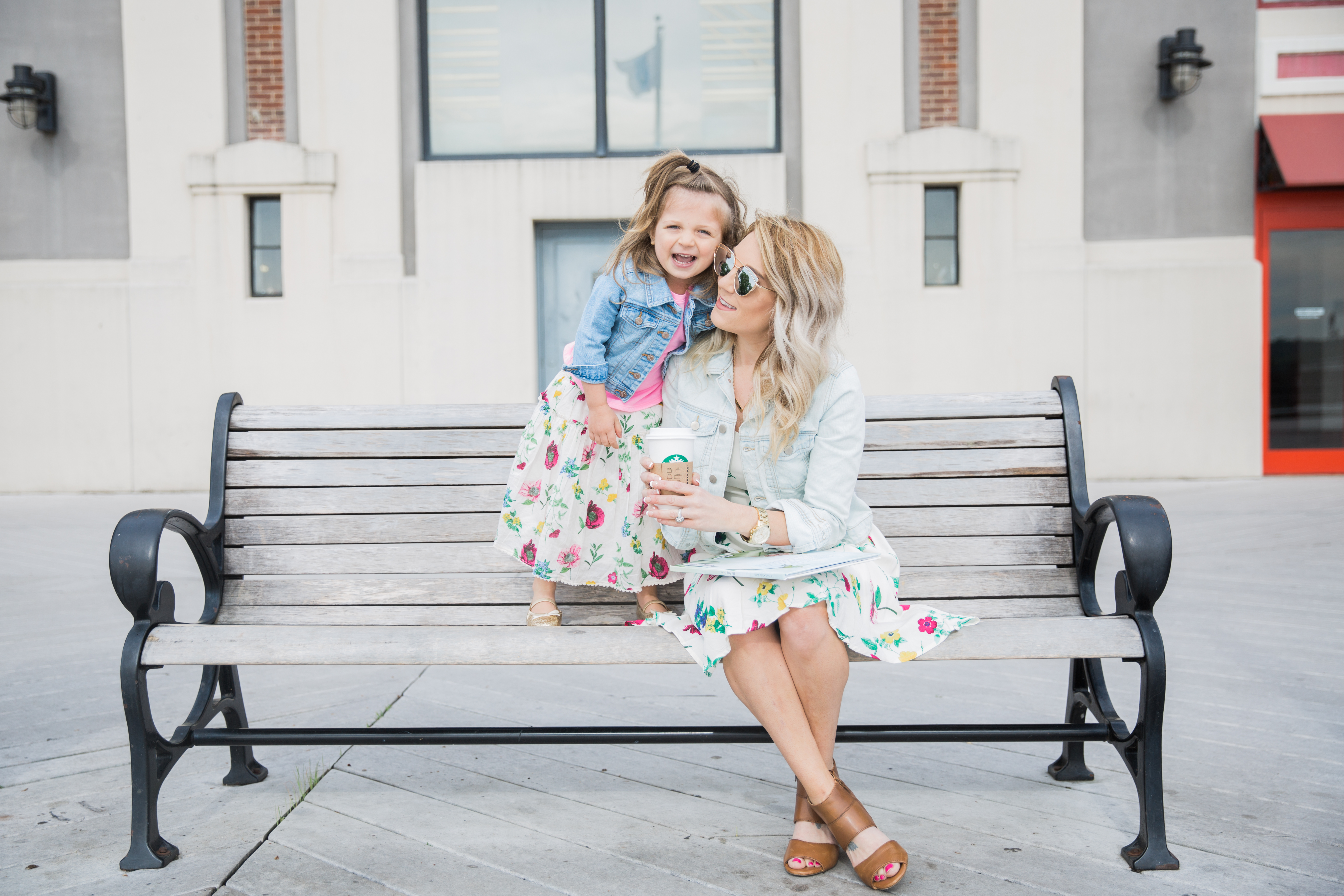 Mommy and Me Style featuring coordinating floral outfits from Old Navy. Plus the importance of spending one-on-one time with each kid. 