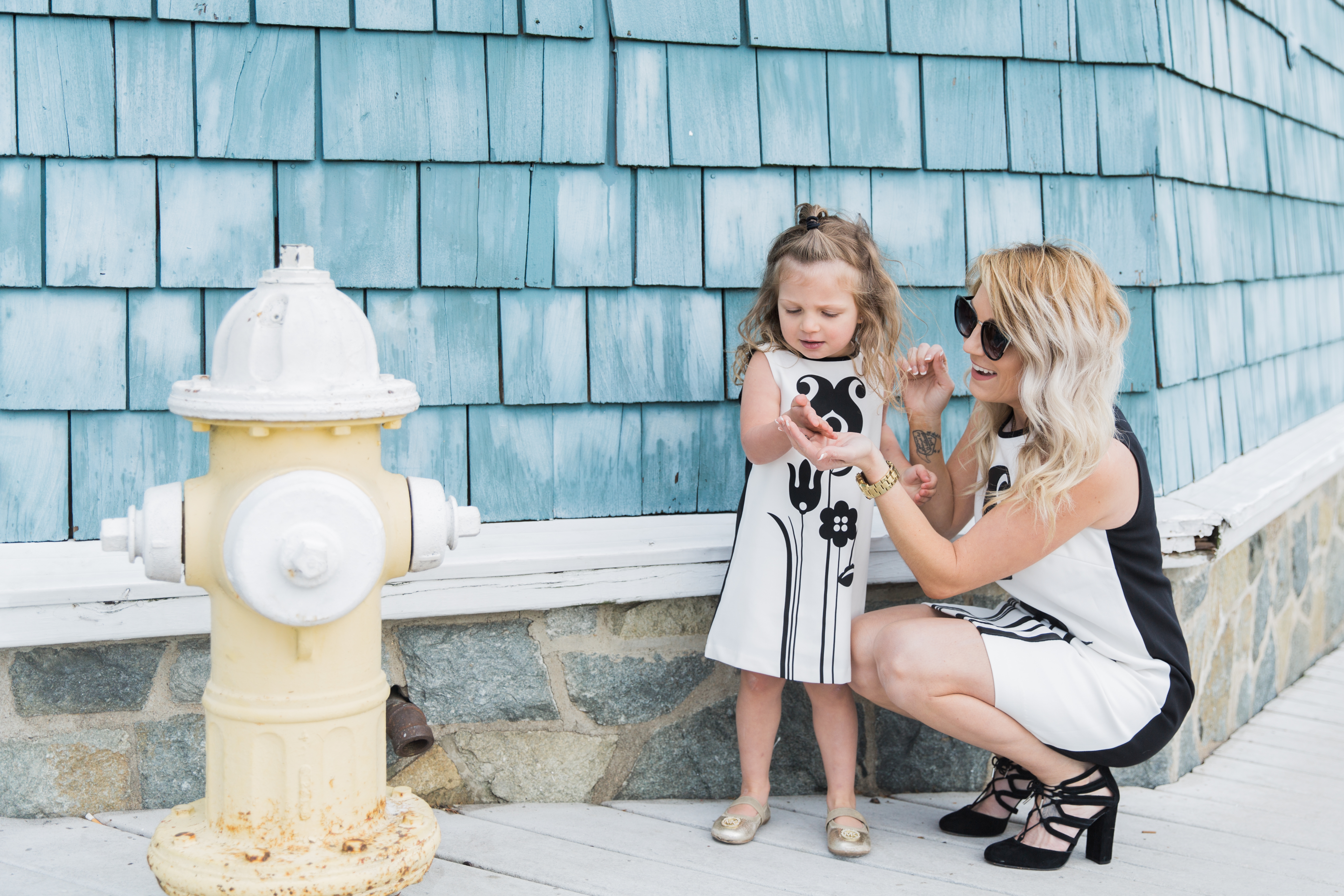 Mommy and me style: black and white matching dress from the Victoria Beckham for Target collection