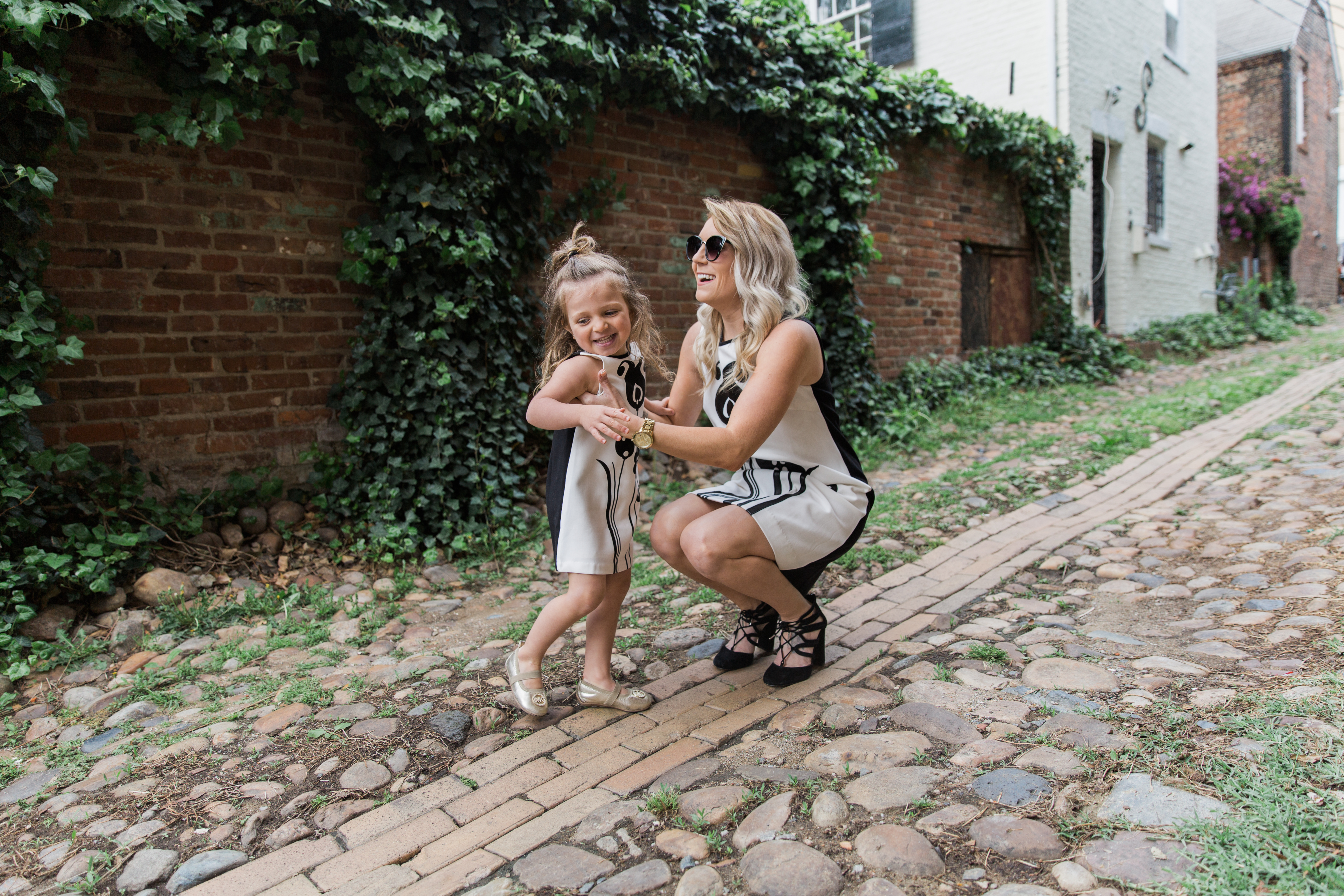 Mommy and me style: black and white matching dress from the Victoria Beckham for Target collection