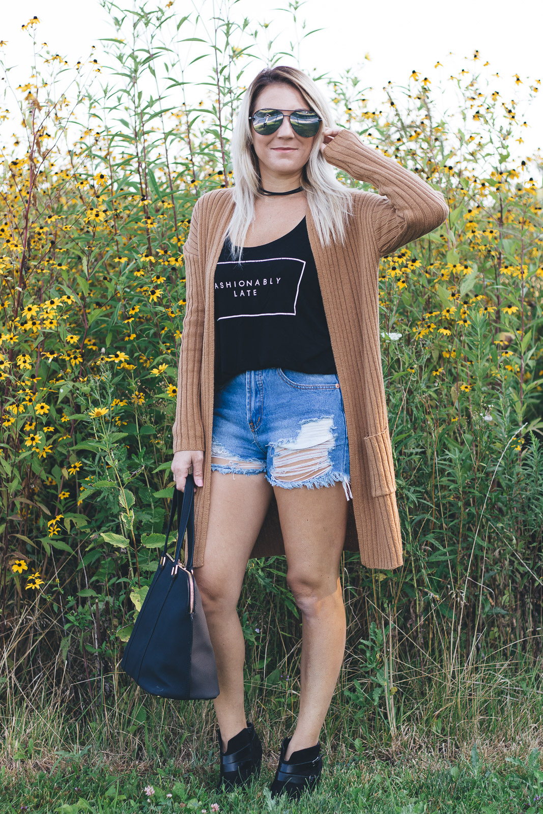 Transitioning from summer to fall with cardigans