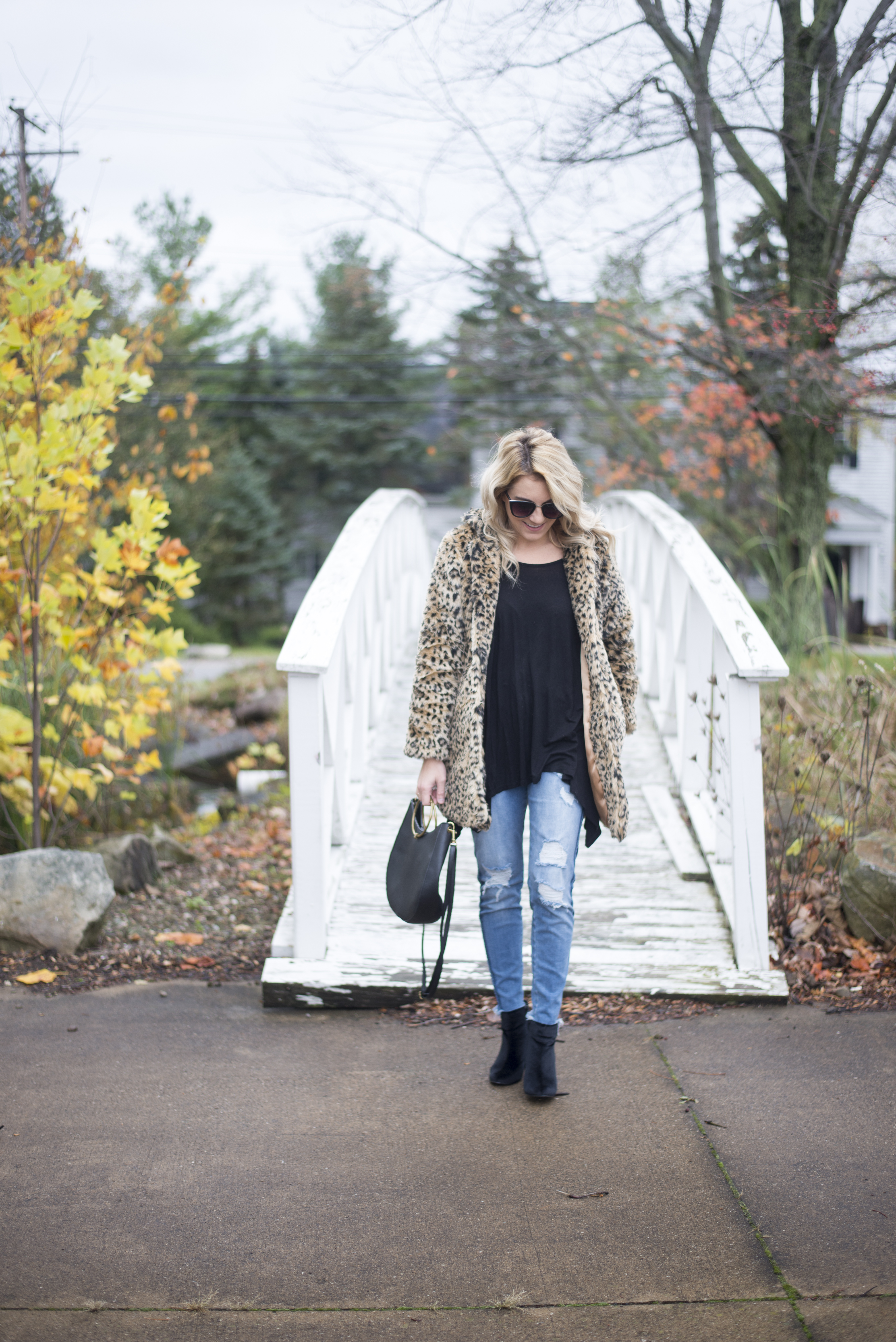 Faux fur leopard coat from Amazon