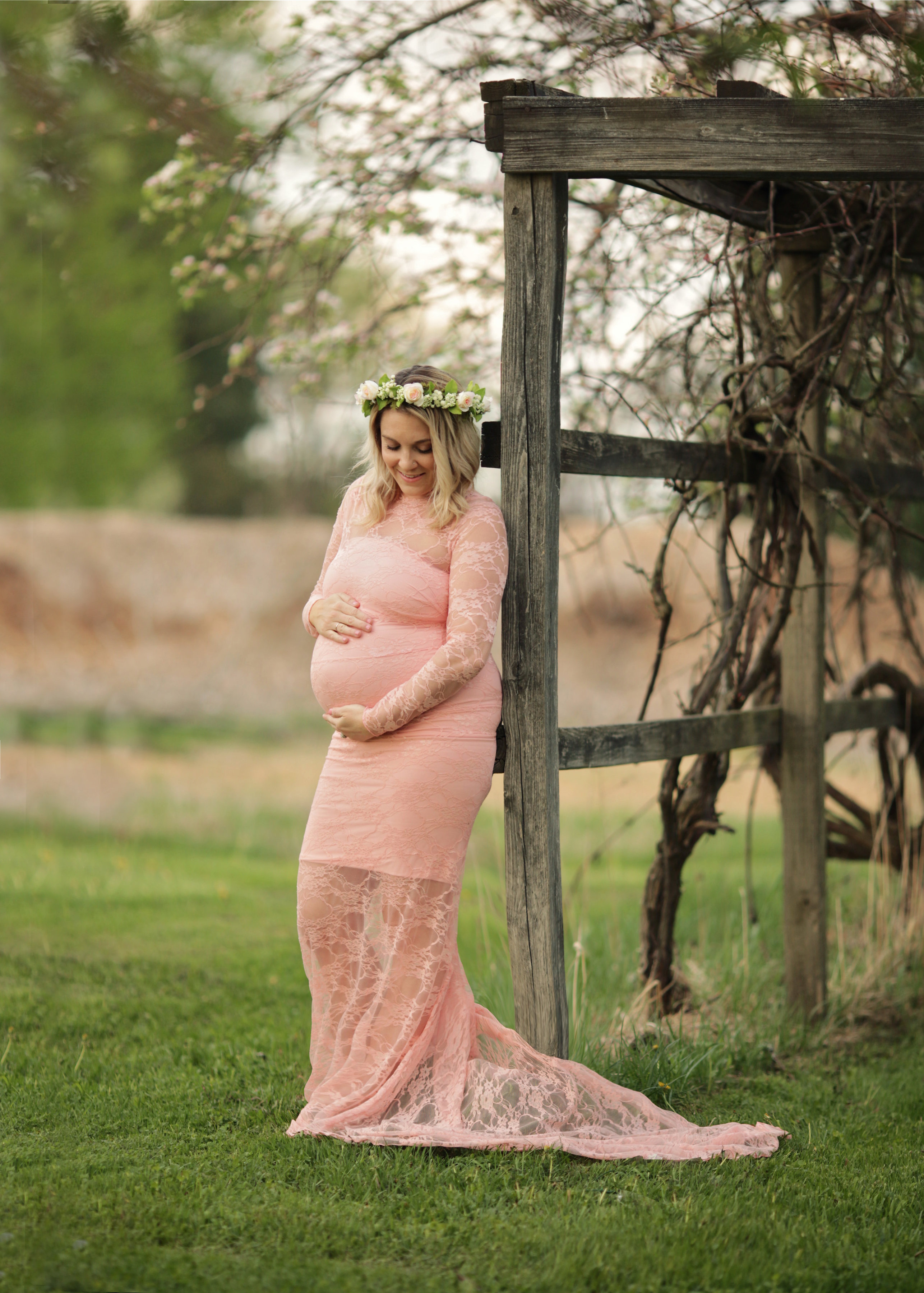 Spring boho maternity photos featuring Sew Trendy Accessories