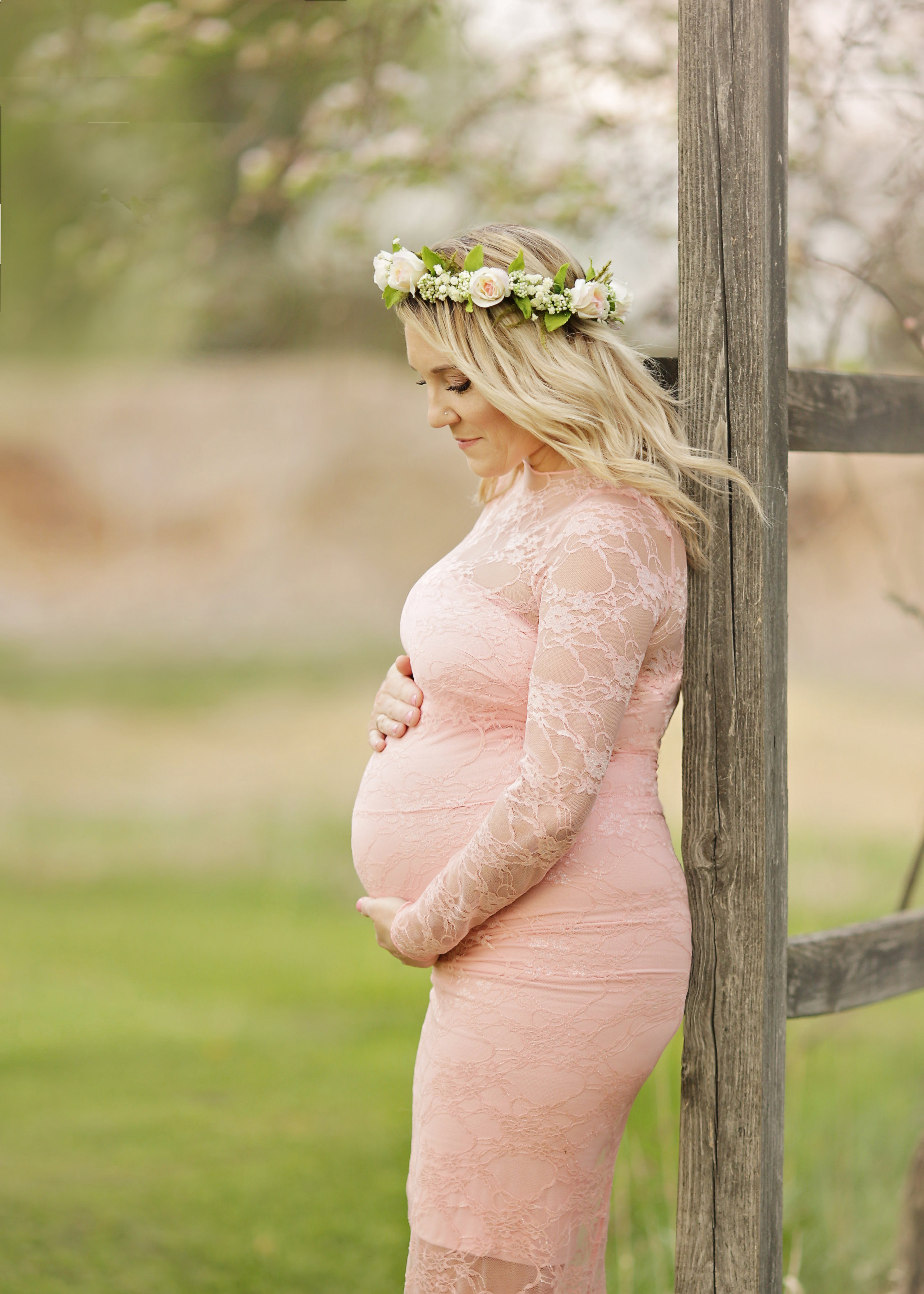 Spring boho maternity photos featuring Sew Trendy Accessories