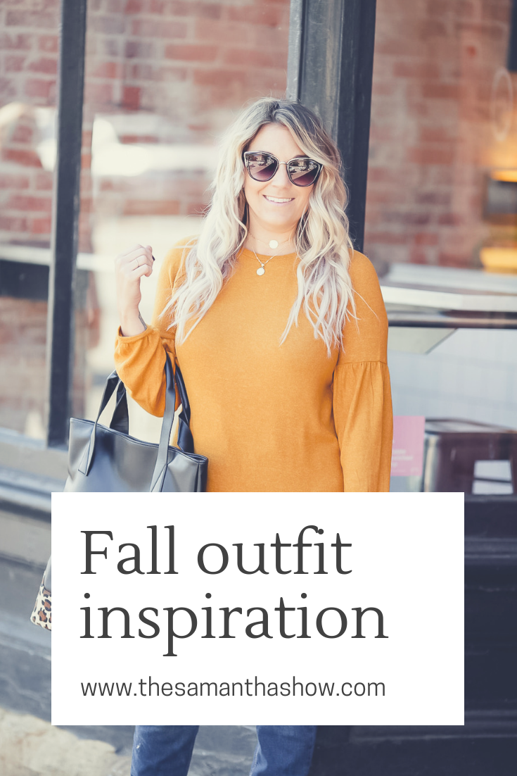 Cleveland blogger The Samantha Show shares some fall style inspiration with a classic balloon sleeve sweater.