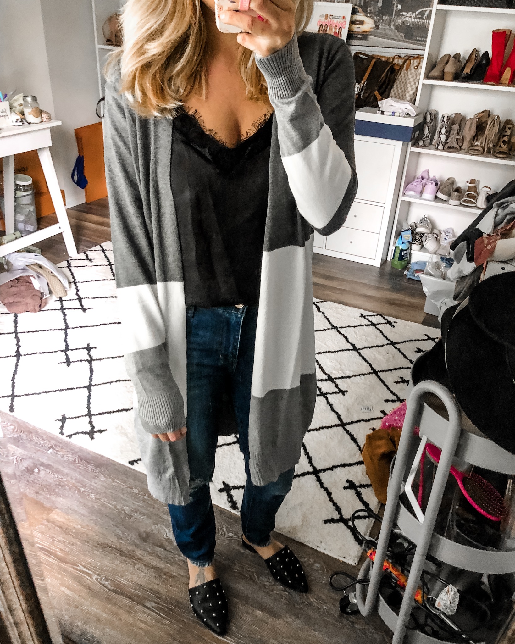 colorblock cardigan from amazon