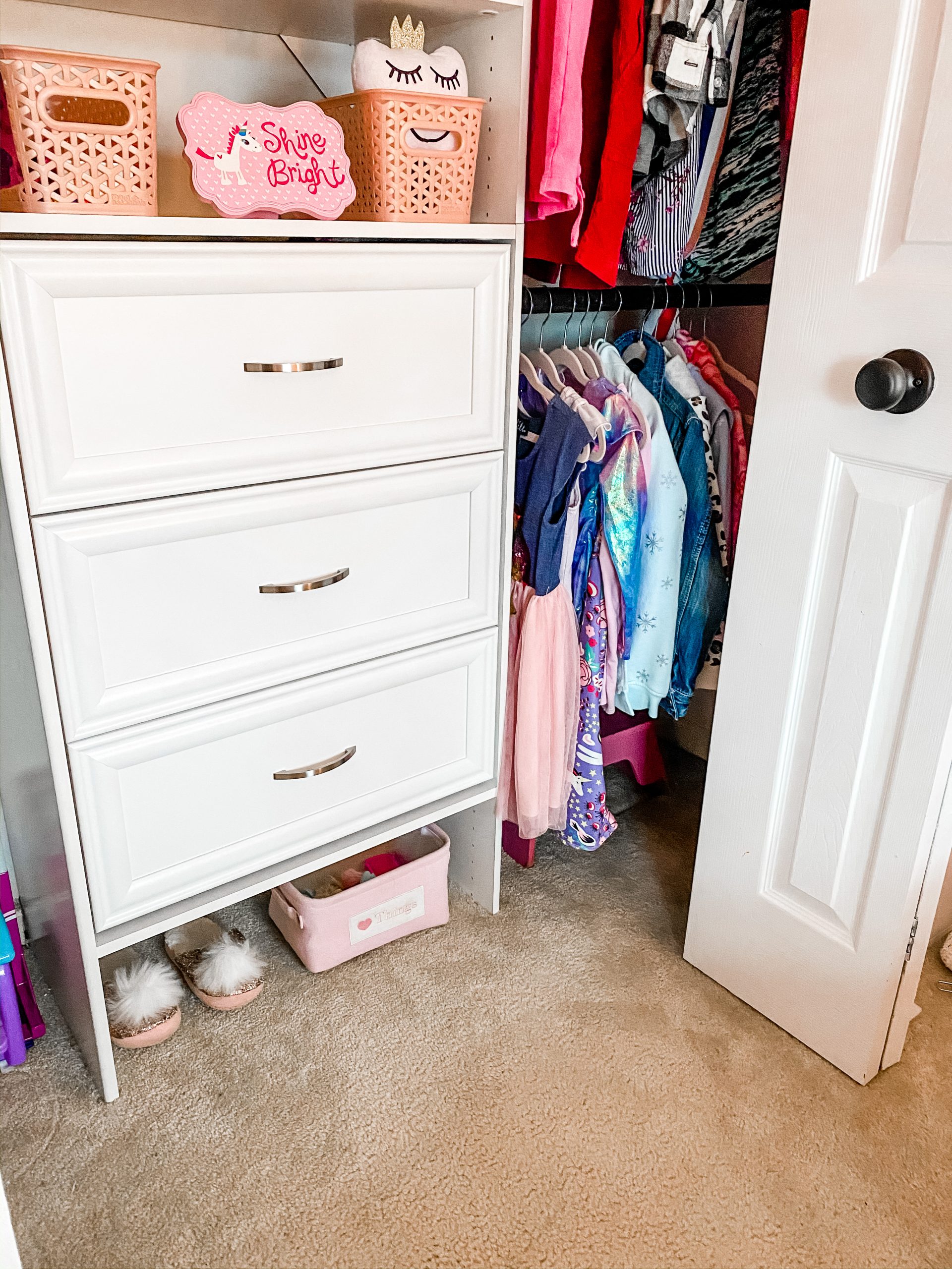 DIY Kid's Closet Organization - The Blush Home Blog