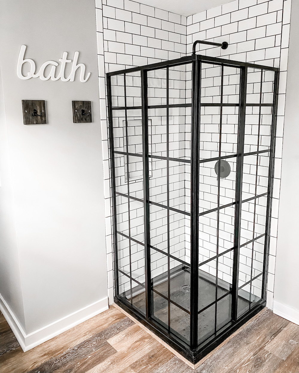 modern farmhouse industrial shower