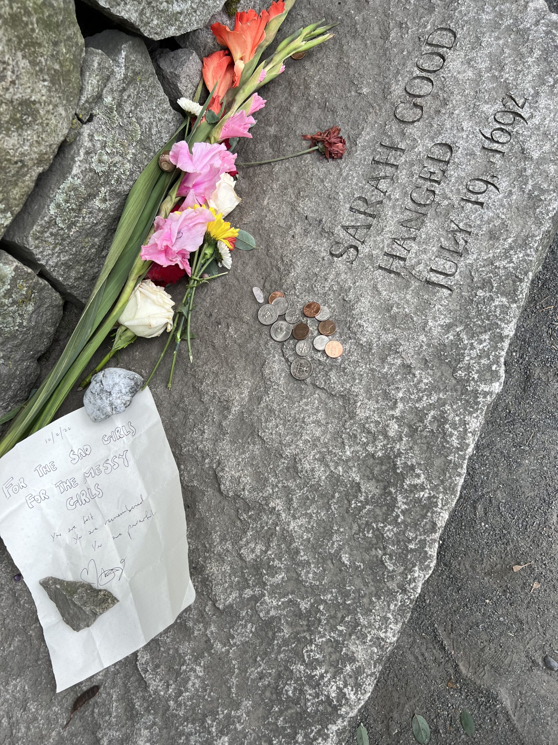 witch trials memorial in Salem, Massachusetts 