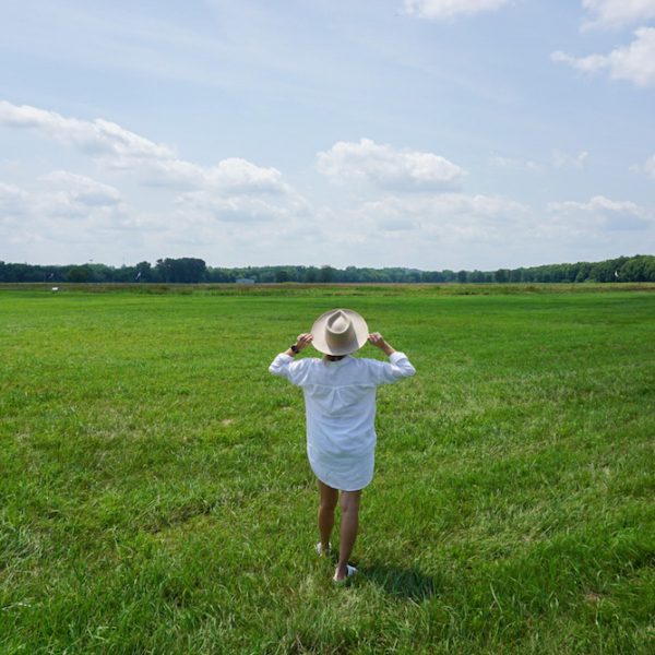 stepping foot on huffman prairie flying field